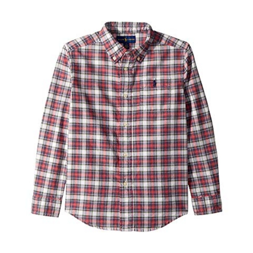 NWT Ralph Lauren Polo Plaid Cotton Oxford Shirt